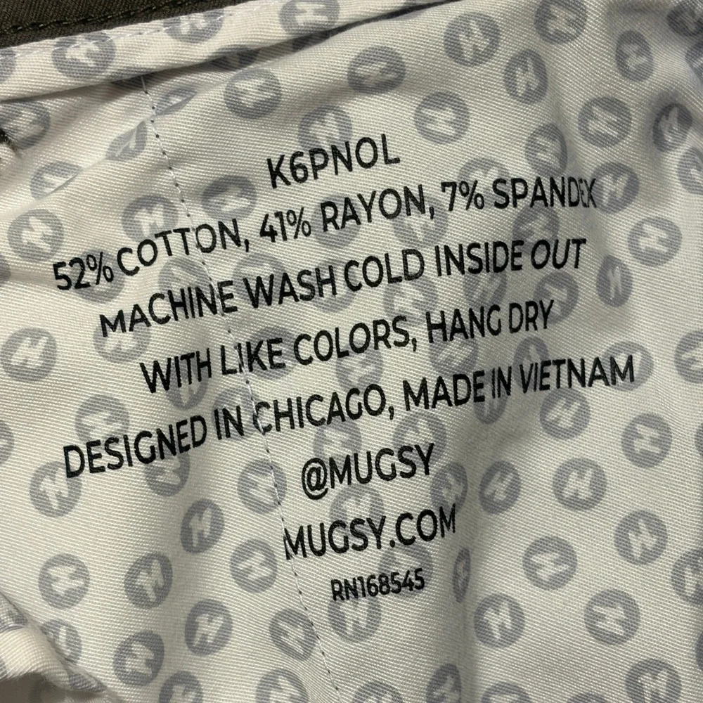 Mugsy Olives Men 36x30 Slim Straight Stretch Chino Pants Olive Green K6PNOL